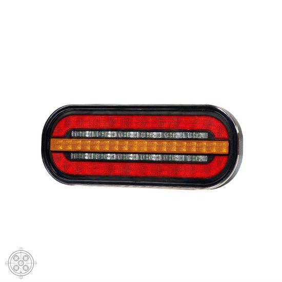 Lampa spate 185x75, 3 functii, LED, semnalizare dinamica, cu mufa tip TATA, FT-320-LED DI Bajonet Fristom