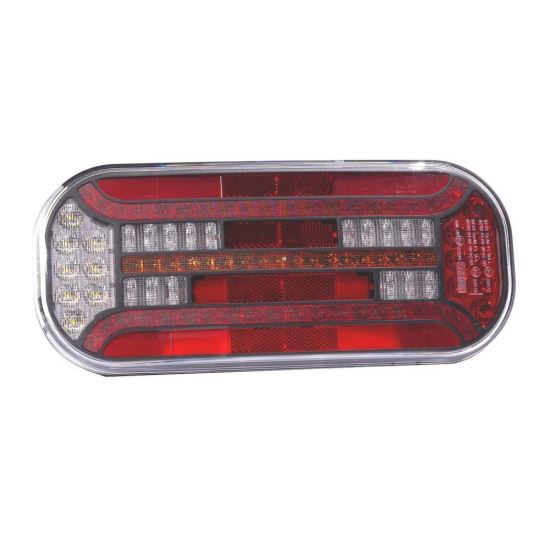 Lampa spate 302x130, LED, 7 functii cu iluminare numar, stanga, FT-600 L T Led DI Fristom