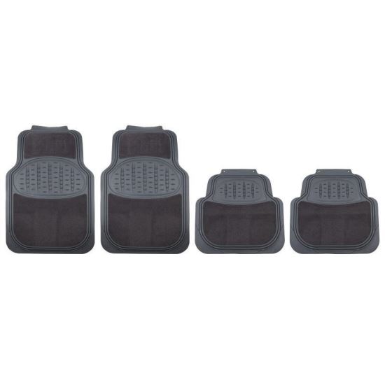 Set 4 covorase auto cauciuc cu mocheta gri 731.22 Heyner