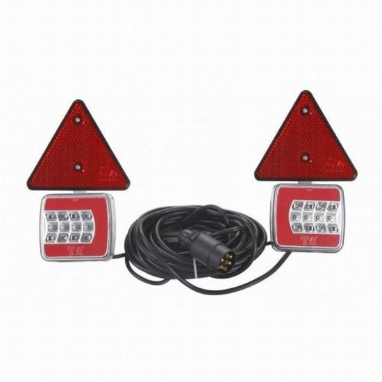 Kit lampi remorca 100x90, cu LED, cu magnet si cablu, 7,5m, Dafa L1853 TruckLed