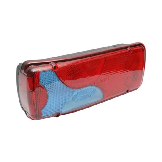 Lampa stop Man new TGA,TGL,05, TGL, TGM, 400x160x88mm, dreapta, albastra, hibrid, mufa 7 pini lateral, Ucler 0109LS, 98646