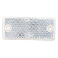Catadioptru dreptunghiular cu gaura, alb, 94x44 DOB-42 B Fristom