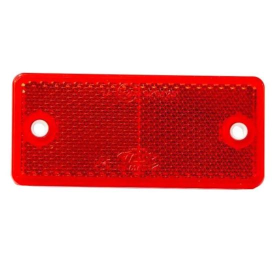 Catadioptru dreptunghiular cu gaura, rosu, 94x44, DOB-42 C Fristom