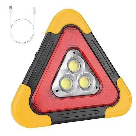Triunghi reflectorizant cu lanterna, acumulator si incarcare solara 7709 Sep
