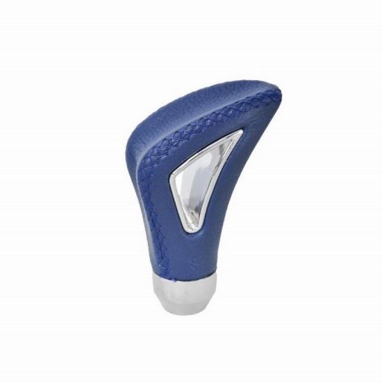 Maner schimbator viteze, piele si crom, albastru, 7816 Automax