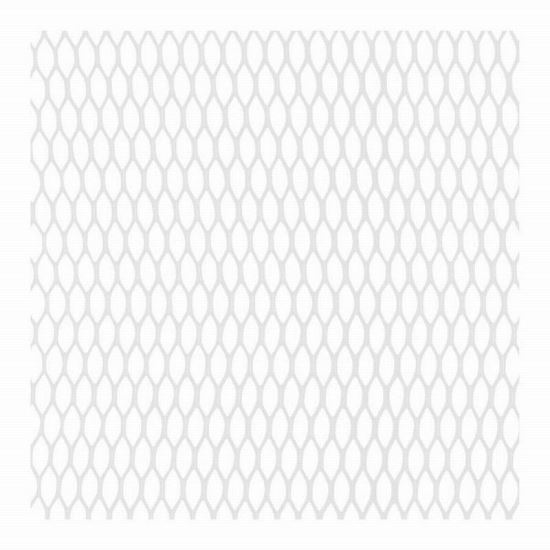 Ornament grila, spoiler, din aluminiu, forma hexagonala, 0.6x1.6, 100x25cm, alb, Alu Grill Net 8400 Automax