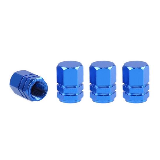 Ornament capacele valva hexagonale16mm, albastre, set 4 bucati 02239 Amio