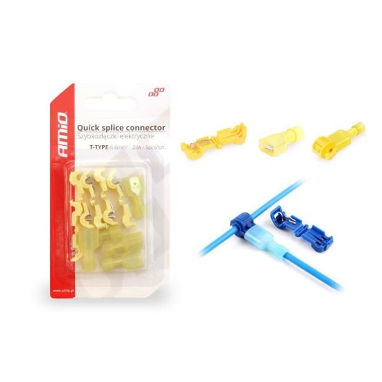 Mufa conectare rapida tip T, 04-6mm2, 24A, 02345 Amio