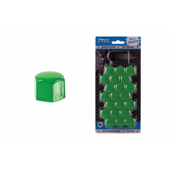 Set 20 capacele silicon pentru prezoane, 19" verde, G21307 Amio