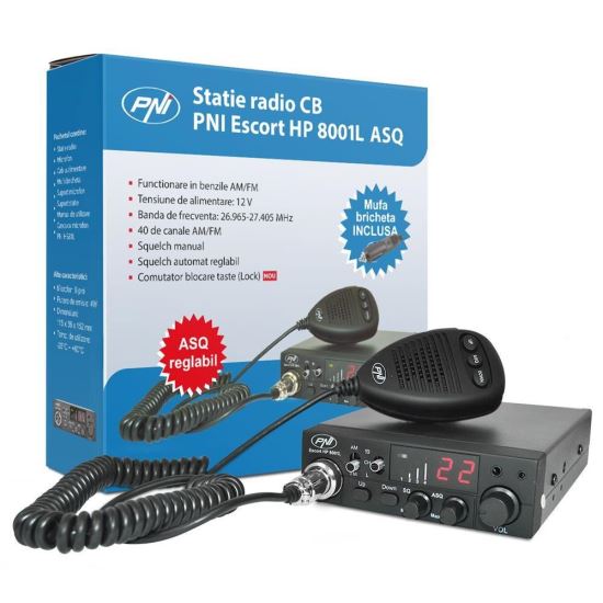 Statie radio PNI Escort HP8001L cu casti cu microfon, 4W