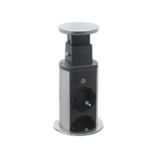 Distribuitor 3 prize camuflat in mobilier USB, metalizat satinat 20430BU