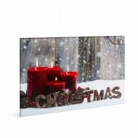Tablou de Craciun, cu LED, 30x40cm, Family Pound 58017G