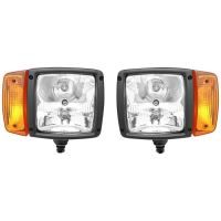 Far cu lampa semnalizare, bec H3 + H7, set, dreapta si stanga, HR-A-035 Huaren
