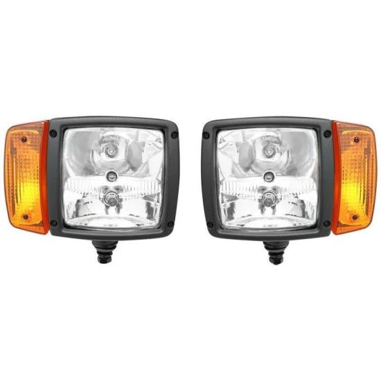 Far cu lampa semnalizare, bec H3 + H7, set, dreapta si stanga, HR-A-035 Huaren