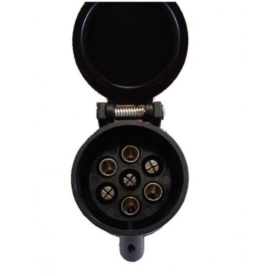 Priza 7 pini 12V plastic cu filet pe fir E1226 TruckLed