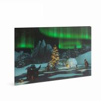 Tablou Aurora Boreala, 19 LED-uri, 30x40cm, Family Pound 58017I