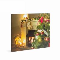 Tablou de Craciun, 20 LED-uri, 30x30cm, Family Pound 58016D