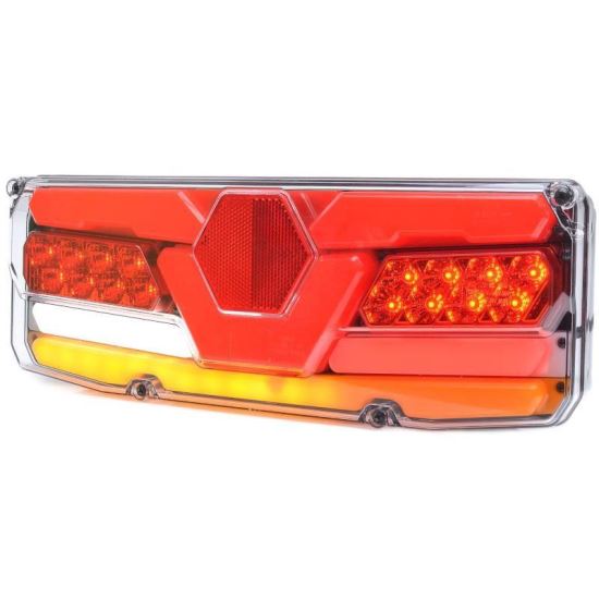 Lampa stop 350x131, 6 functii, LED, cu ceata, mers inapoi si semnalizare dinamica, dreapta, W170 DDP 1199DD Was