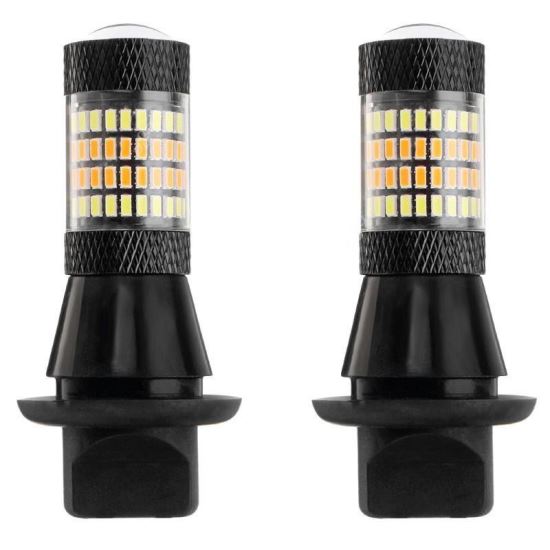 Set 2 becuri semnalizare, 2 functii semnalizare si DRL, 12V, canbus, 02451 Amio