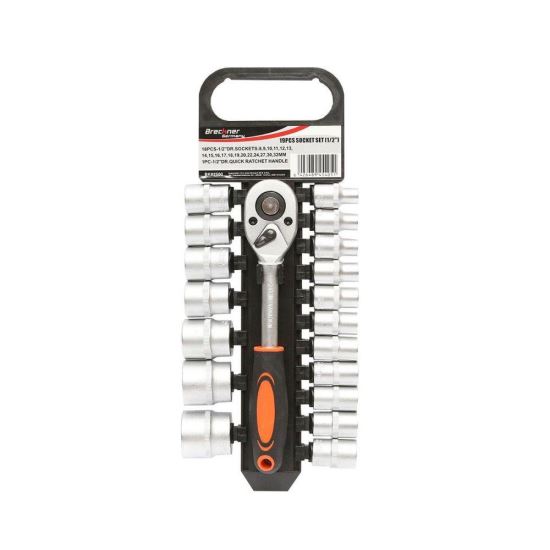 Set chei tubulare E8-3 (18 bucati + clichet1/2") BK92500