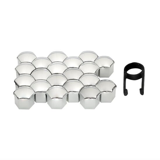 Set 20 capacele plastic, pentru prezoane 17inch, crom, 58086 Carmotion