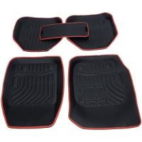 Covorase universale tip tavita, material impermeabil, negru cu dunga rosie, U001-ndr Art