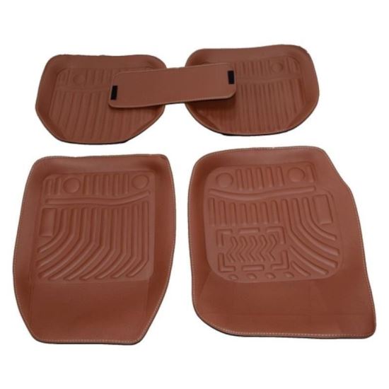 Covorase universale tip tavita, material impermeabil, negru cu bej, U001-b Art