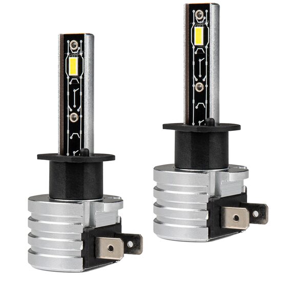 Set 2 becuri H1, cu LED, 12V, 42W, 3600lm, 6500K, 03329 Amio 