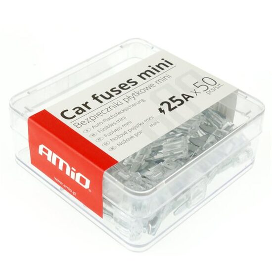 Sigurante plate MINI, 25A, 16mm, cutie 50 bucati 02222 Amio