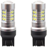 Set 2 becuri pozitie si frana, T20, 24 LED-uri, SMD3030, 12/24V, W21/5W 7443 CANBUS, 02126 Amio