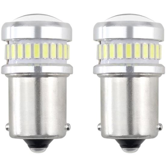 Set 2 becuri pozitie 30 LED-uri tip SMD 3014 si 3030, 12-24V, G18 BA15S, CANBUS 02448 Amio