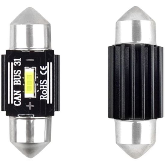 Set 2 becuri sofit 12V/24V C5W 31mm, 1 Led SMD 1860 UltraBright, CANBUS 02441 Amio