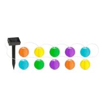 Sir 10 lampioane LED diferite culori, 3.7m, incarcare solara, 11227B GarfdenOfEden