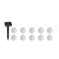 Sir 10 lampioane LED alb, 3.7m, incarcare solara, 11227 GardenOfEden