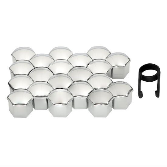 Set 21 capacele plastic, pentru prezoane 19inch, crom, G21304 Amio 