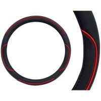 Husa volan 37-39cm neagra, cusatura rosie, 01362 AMIO