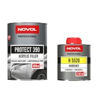 Filler auto grund si intaritor, set, gri (0.8L+0.25L, PROTECT390+H5520) Novol