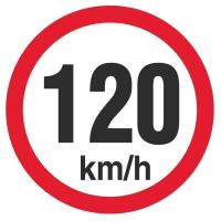 Autocolant reflectorizant limita viteza, fi15cm, 120km/h, 5201-120 Automax
