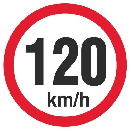Autocolant reflectorizant limita viteza, fi15cm, 120km/h, 5201-120 Automax