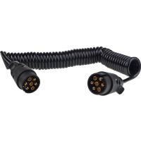 Cablu electric spiralat cu prize 7PIN 12V, max 6 m, 02390 Amio
