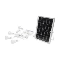 Panou solar 12W, sistem cu baterie 6.4V-5000ah, 4 becuri LED, 1 usb, BK69218