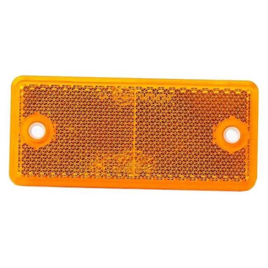 Catadioptru dreptunghiular, adeziv+gaura, galben, 94x44 DOB-42 Z A Fristom  