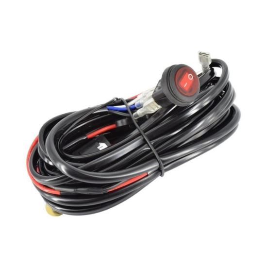 Cablaj electric pentru 1 proiector, cablu 2.6m, cu intrerupator LED si  releu 12V 40A,  CAB26
