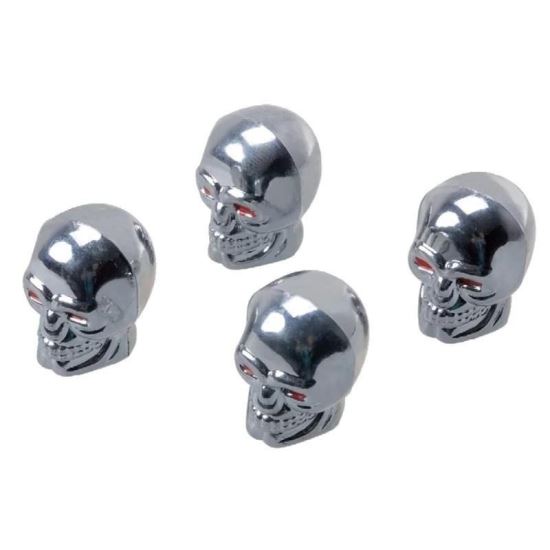 Ornament capacele valva Cap de mort, argintii, set 4 bucati, 7991 Automax