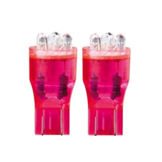 Set 2 becuri T13, 6 LED-uri, 12V 10W, Rosu, 6062 Automax