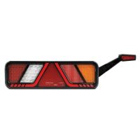 Lampa stop 450x138, 24V, LED, 6 functii, ceata, mers inapoi, cu triunghi si lampa gabarit, drepata, FT-700-146P Fristom