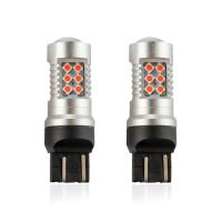 Set 2 becuri pozitie frana T20, cu LED, 12-24V, WR21/5W, canbus, lumina rosie, 02581 Amio