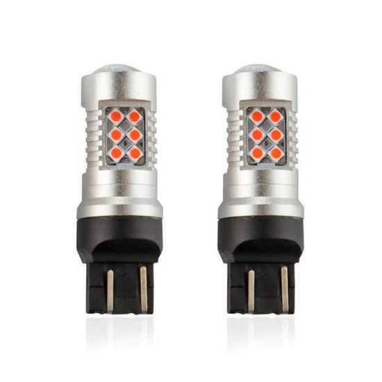Set 2 becuri pozitie frana T20, cu LED, 12-24V, WR21/5W, canbus, lumina rosie, 02581 Amio