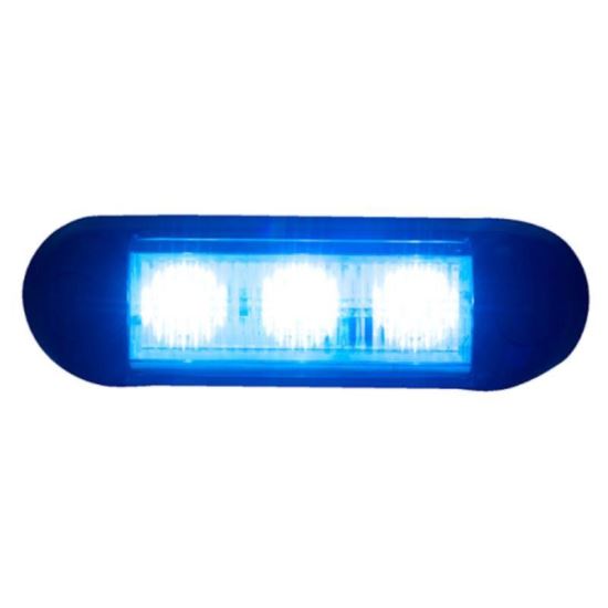 Proiector stroboscopic, LED, girofar grila, 12-24V, 96x28, albastru, LDO 2676 Horpol