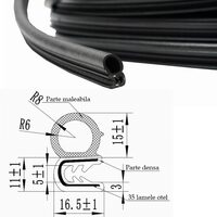 Cheder universal, cu interior 5.0mm, lat 2.8cm, rola10m,cu insertie lamele otel, Bk BN34-10